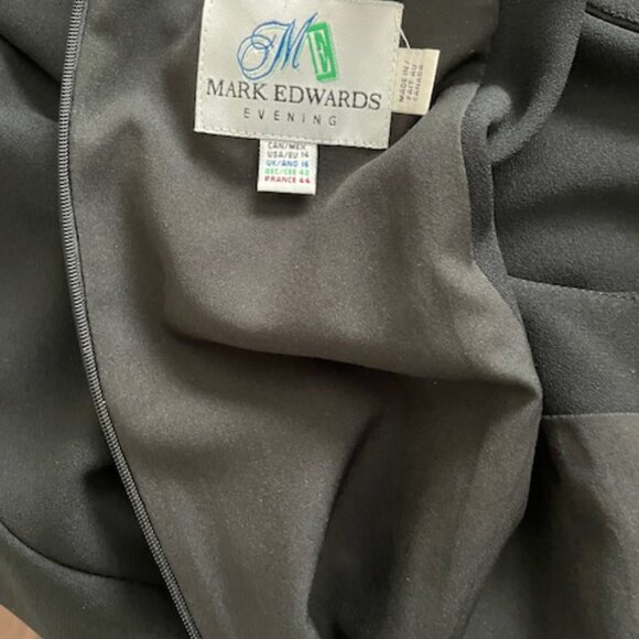 Mark Edwards Evening Wear  - VTG - Black sheath dress - size 14 - Picture 6 of 6